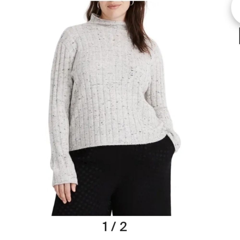 Nwt Madewell Donegal Ever Crest Coziest Yarn Turtleneck Sweater, sz M